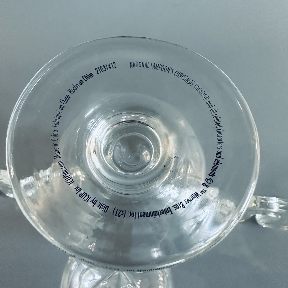 National Lampoon's Glass Moose Mug Christmas Vacation Moose Reindeer Head Clear - Picture 11 of 14